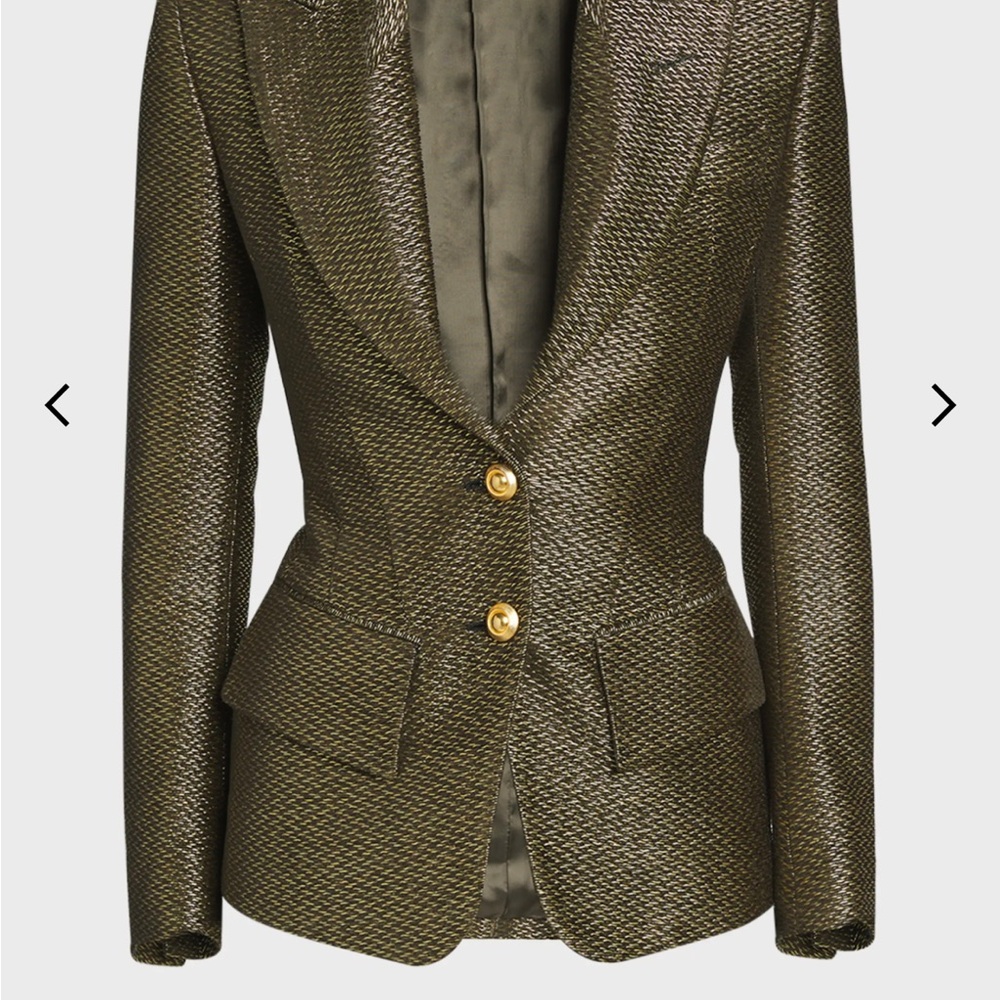 TOM FORD
Metallic Silk-Blend Boucle Single-Breasted Jacket